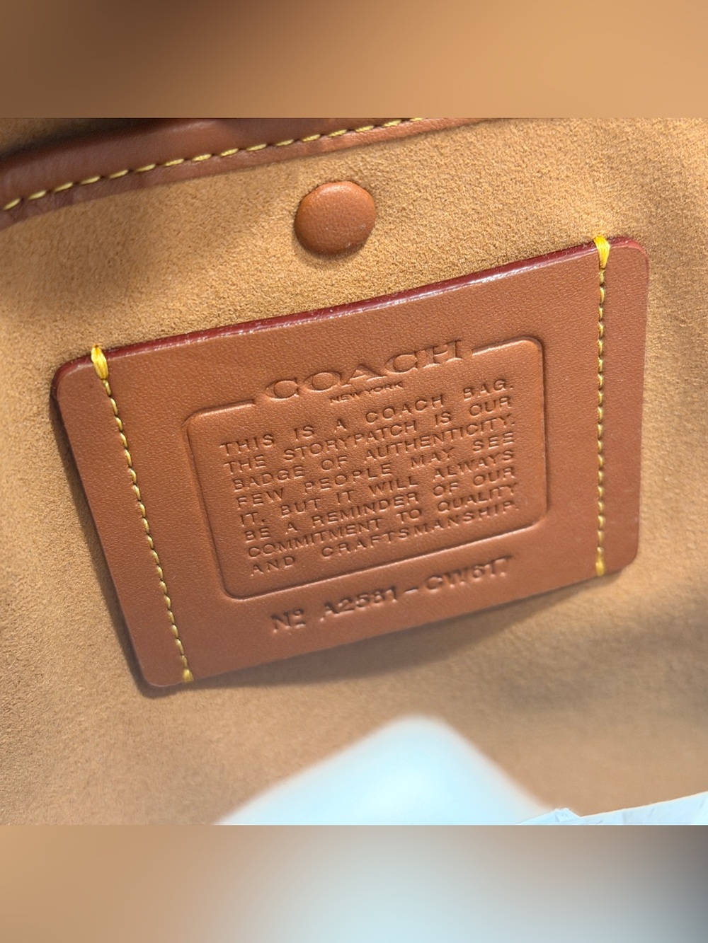 RARE Coach Empire Carryall Bag 48 in Honey Brown Natural Full Grain Leather NWT - Picture 4 of 5